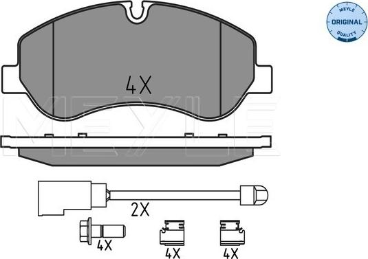 Meyle 025 256 0217 - Kit de plaquettes de frein, frein à disque cwaw.fr