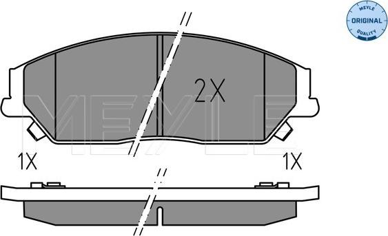 Meyle 025 256 1019 - Kit de plaquettes de frein, frein à disque cwaw.fr