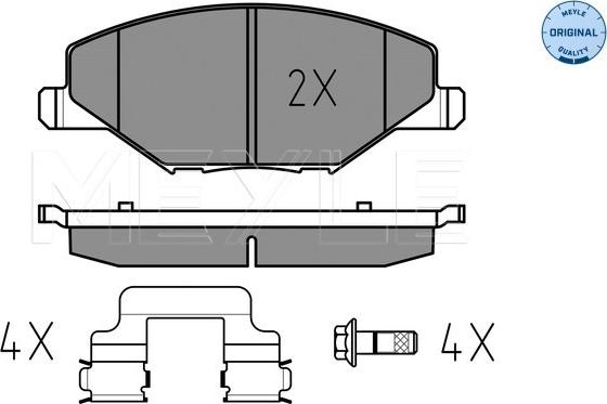 Meyle 025 256 8118 - Kit de plaquettes de frein, frein à disque cwaw.fr