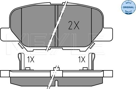 Meyle 025 256 8814 - Kit de plaquettes de frein, frein à disque cwaw.fr