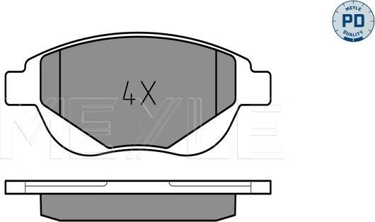 Meyle 025 250 9419/PD - Kit de plaquettes de frein, frein à disque cwaw.fr