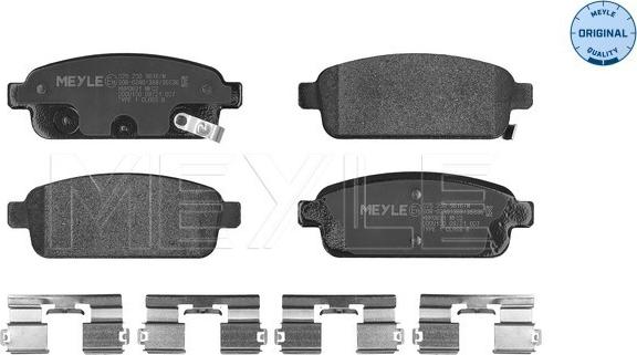 Meyle 025 250 9616/W - Kit de plaquettes de frein, frein à disque cwaw.fr