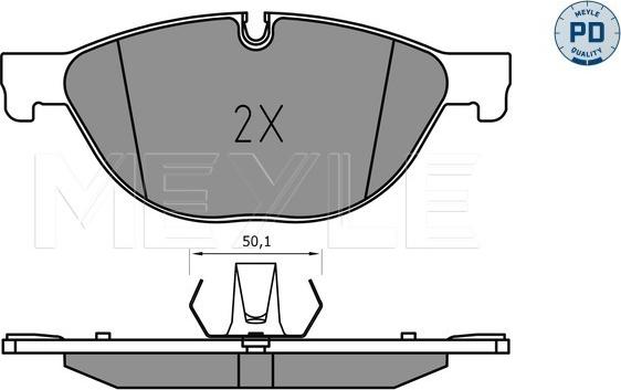 Meyle 025 250 4519/PD - Kit de plaquettes de frein, frein à disque cwaw.fr