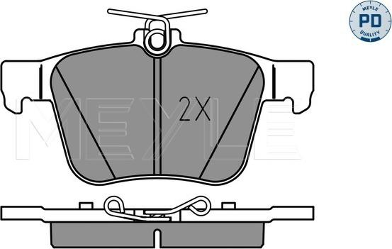 Meyle 025 250 0916/PD - Kit de plaquettes de frein, frein à disque cwaw.fr