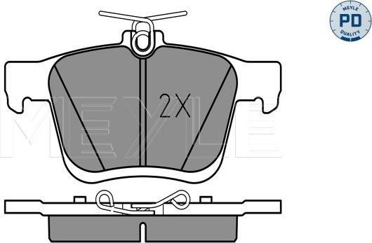 Meyle 025 250 0816/PD - Kit de plaquettes de frein, frein à disque cwaw.fr