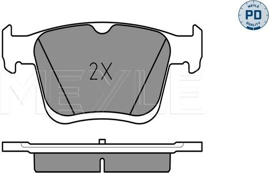 Meyle 025 250 0816/PD - Kit de plaquettes de frein, frein à disque cwaw.fr