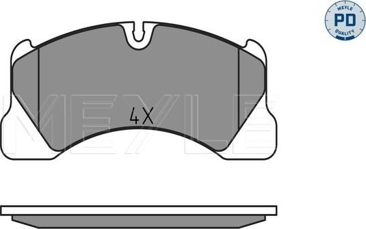 Meyle 025 250 0717 - Kit de plaquettes de frein, frein à disque cwaw.fr