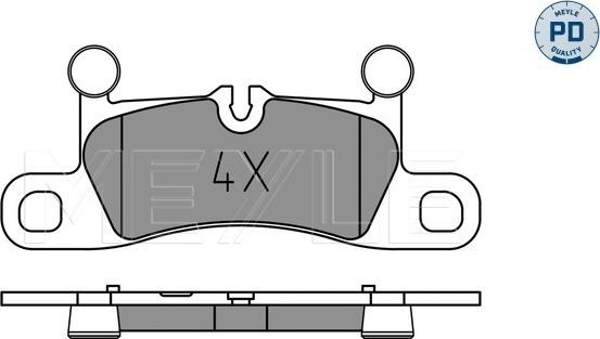 Meyle 025 251 4316/PD - Kit de plaquettes de frein, frein à disque cwaw.fr