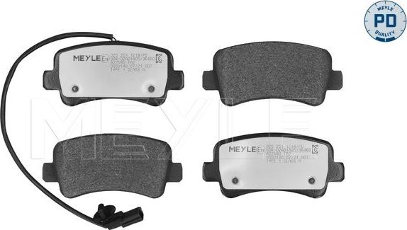 Meyle 025 251 1218/PD - Kit de plaquettes de frein, frein à disque cwaw.fr