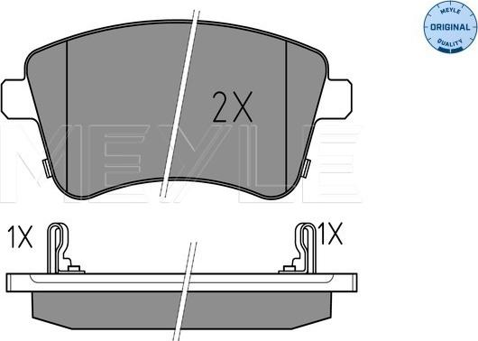 Meyle 025 251 8419/W - Kit de plaquettes de frein, frein à disque cwaw.fr