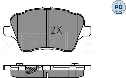 Meyle 025 251 3417/PD - Kit de plaquettes de frein, frein à disque cwaw.fr