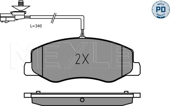 Meyle 025 251 7218/PD - Kit de plaquettes de frein, frein à disque cwaw.fr