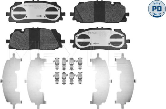 Meyle 025 258 6117/PD - Kit de plaquettes de frein, frein à disque cwaw.fr