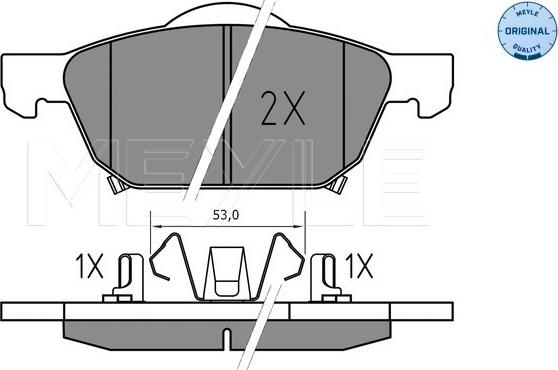 Meyle 025 258 0417 - Kit de plaquettes de frein, frein à disque cwaw.fr