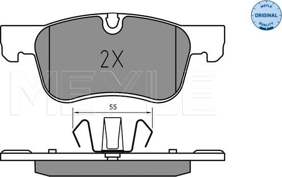 Meyle 025 258 3617 - Kit de plaquettes de frein, frein à disque cwaw.fr