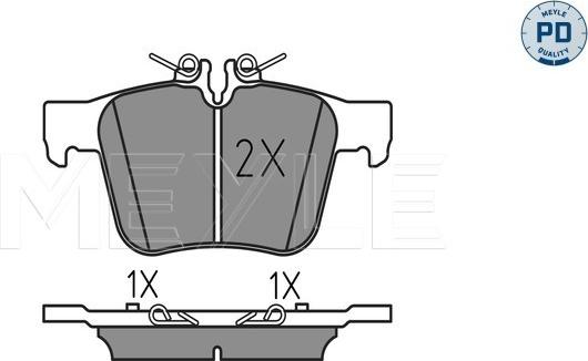 Meyle 025 253 5416/PD - Kit de plaquettes de frein, frein à disque cwaw.fr