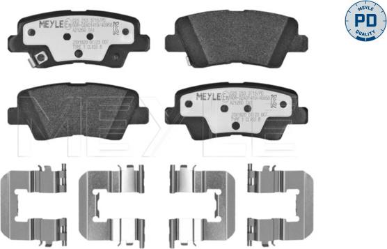 Meyle 025 253 3715/PD - Kit de plaquettes de frein, frein à disque cwaw.fr