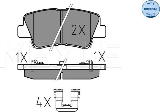 Meyle 025 253 3715/W - Kit de plaquettes de frein, frein à disque cwaw.fr