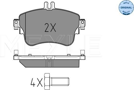 Meyle 025 253 2619 - Kit de plaquettes de frein, frein à disque cwaw.fr