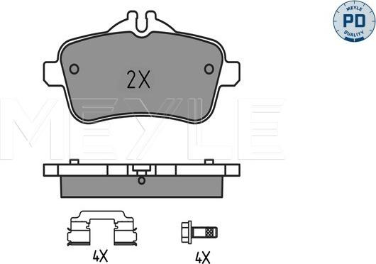 Meyle 025 252 1618/PD - Kit de plaquettes de frein, frein à disque cwaw.fr