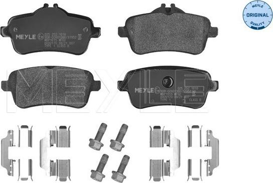 Meyle 025 252 1618 - Kit de plaquettes de frein, frein à disque cwaw.fr