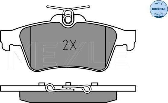 Meyle 025 252 1817 - Kit de plaquettes de frein, frein à disque cwaw.fr