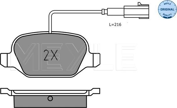 Meyle 025 252 3717 - Kit de plaquettes de frein, frein à disque cwaw.fr