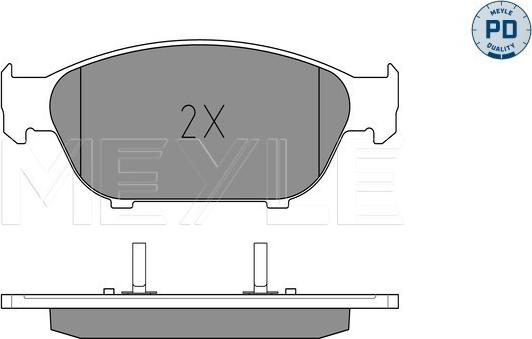 Meyle 025 261 5820/PD - Kit de plaquettes de frein, frein à disque cwaw.fr