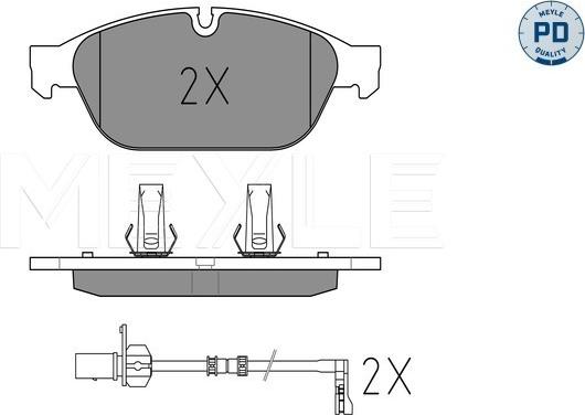 Meyle 025 261 5820/PD - Kit de plaquettes de frein, frein à disque cwaw.fr