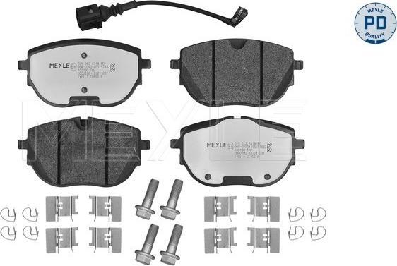 Meyle 025 262 6818/PD - Kit de plaquettes de frein, frein à disque cwaw.fr