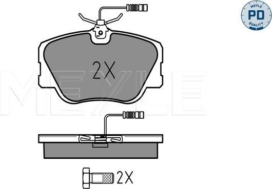 Meyle 025 209 4119-1/PD - Kit de plaquettes de frein, frein à disque cwaw.fr