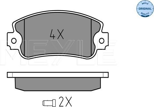 Meyle 025 209 5018/W - Kit de plaquettes de frein, frein à disque cwaw.fr