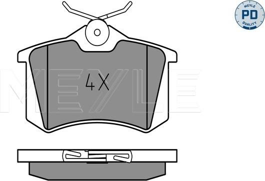 Meyle 025 209 6115/PD - Kit de plaquettes de frein, frein à disque cwaw.fr