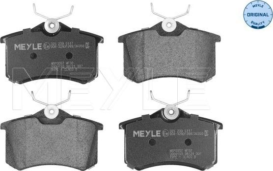 Meyle 025 209 6117 - Kit de plaquettes de frein, frein à disque cwaw.fr