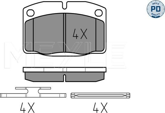 Meyle 025 209 3915/PD - Kit de plaquettes de frein, frein à disque cwaw.fr