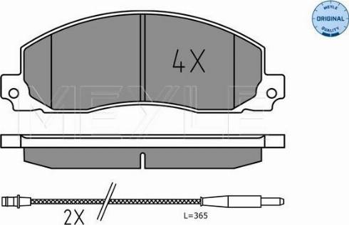 Meyle 025 209 2619 - Kit de plaquettes de frein, frein à disque cwaw.fr