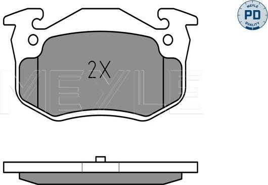 Meyle 025 209 7311/PD - Kit de plaquettes de frein, frein à disque cwaw.fr