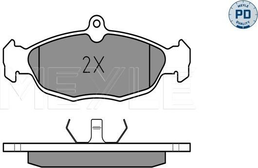 Meyle 025 205 4716/PD - Kit de plaquettes de frein, frein à disque cwaw.fr