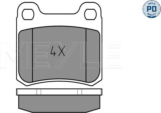 Meyle 025 206 8715/PD - Kit de plaquettes de frein, frein à disque cwaw.fr