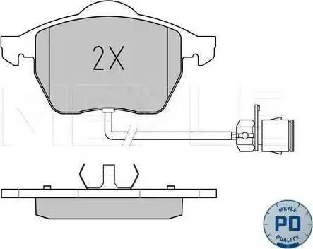 Meyle 025 206 7619/PD - Kit de plaquettes de frein, frein à disque cwaw.fr