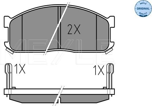 Meyle 025 200 0215/W - Kit de plaquettes de frein, frein à disque cwaw.fr