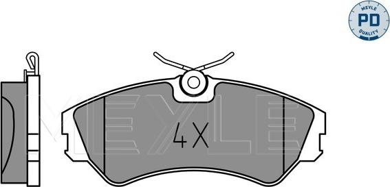 Meyle 025 201 2419/PD - Kit de plaquettes de frein, frein à disque cwaw.fr