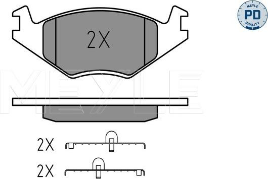 Meyle 025 208 8717/PD - Kit de plaquettes de frein, frein à disque cwaw.fr