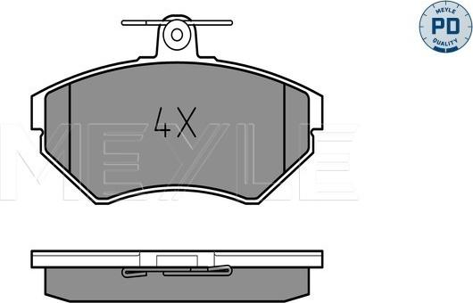 Meyle 025 219 4519/PD - Kit de plaquettes de frein, frein à disque cwaw.fr