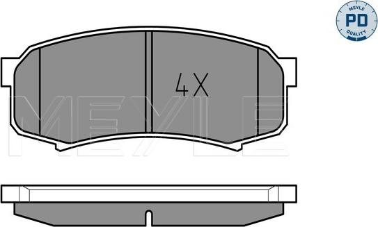 Meyle 025 219 4715/PD - Kit de plaquettes de frein, frein à disque cwaw.fr