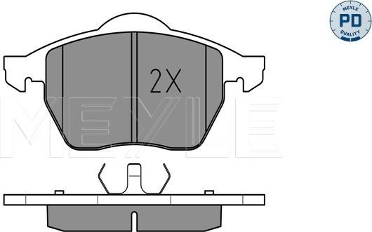 Meyle 025 219 1119/PD - Kit de plaquettes de frein, frein à disque cwaw.fr