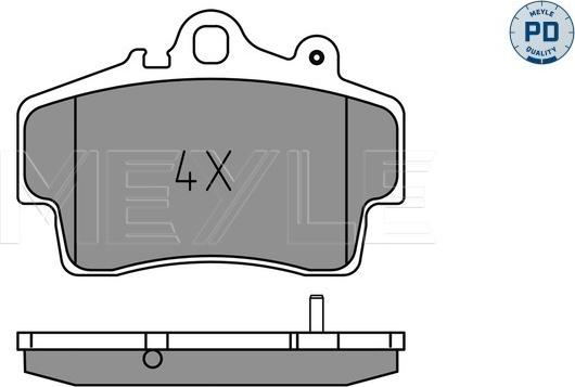 Meyle 025 219 3715/PD - Kit de plaquettes de frein, frein à disque cwaw.fr