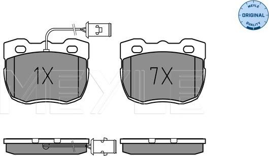 Meyle 025 214 5918/W - Kit de plaquettes de frein, frein à disque cwaw.fr