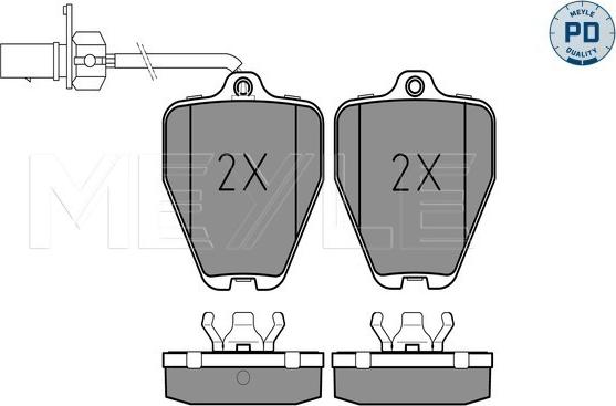 Meyle 025 214 5218/PD - Kit de plaquettes de frein, frein à disque cwaw.fr