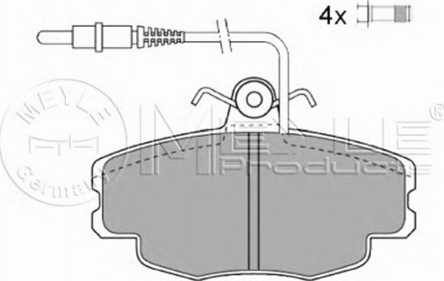 Meyle 025 214 6018/W - Kit de plaquettes de frein, frein à disque cwaw.fr